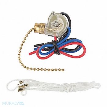 NSI INDUSTRIES Pull Chain Sp3T With Brass Actuator, 173M17