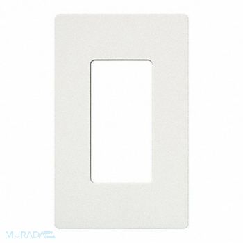 LUTRON Wallplate 1-Gang Decora Snow, 174P99