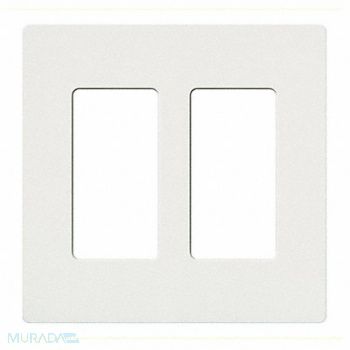 LUTRON Wallplate 2-Gang Decora White, 174R22