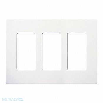 LUTRON Wallplate 3-Gang Decora White, 174R50