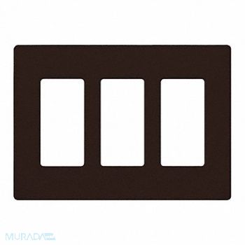 LUTRON Wallplate 3-Gang Decora Brown, 174R54