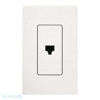 LUTRON Telephone Jack Single White, 174T90