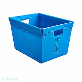 DIVERSI-PLAST Nesting Ctr Blue Solid Corr HDPE PK3, 2CEU5