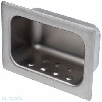 BESTCARE Soap Dish Silver 7 in W, 38C413