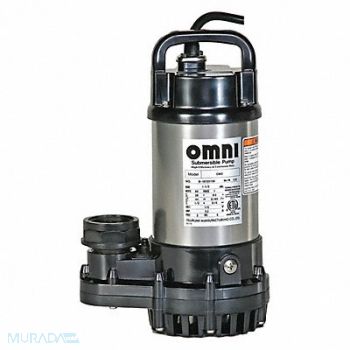 TSURUMI Corrosion Resistant Sump Pump 1/5 HP, 183A78