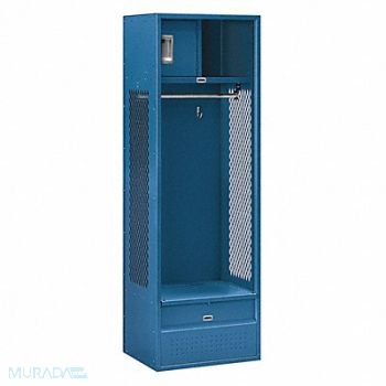 SALSBURY INDUSTRIES Open Access Locker 24Wx72Hx18 D Blue, 186Z84