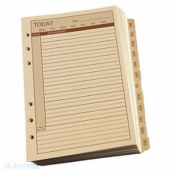 RITE IN THE RAIN Planner Calendar Pages Daily 4-5/8 x7 in, 18A135