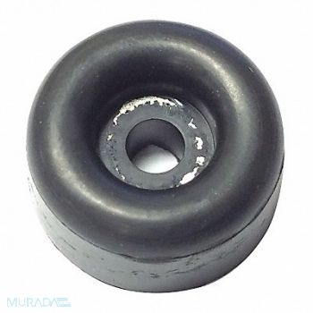 GRAINGER APPROVED Bumper 7/8 in Black Rubber PK10, 18AH25