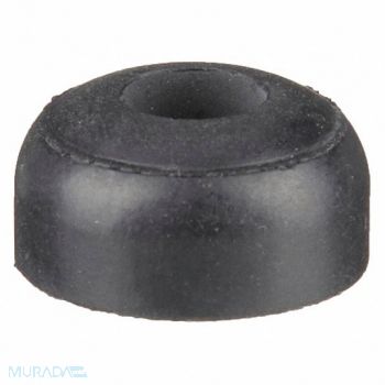 GRAINGER APPROVED Bumper 1/2 in Black Rubber PK10, 18AL88