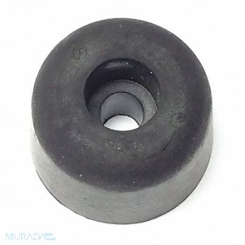 GRAINGER APPROVED Bumper 7/8 in Black Rubber PK10, 18AU25