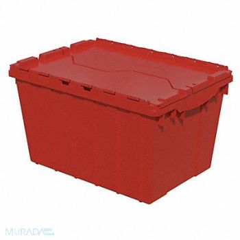 AKRO-MILS F8959 Attached Lid Ctr Red Solid Ind Grd Poly, 18C525