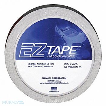 AQUASOL Aluminum Tape 2 in W 75 ft L Silver, 18C573