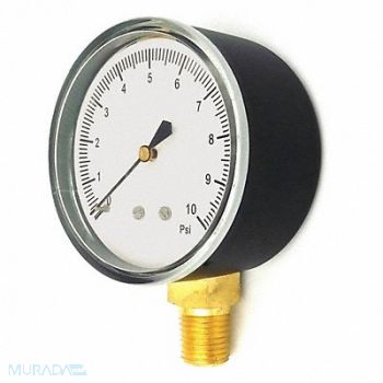 GRAINGER APPROVED G3997 Press Gauge Low Press Diaphragm 2-1/2 In, 18C775