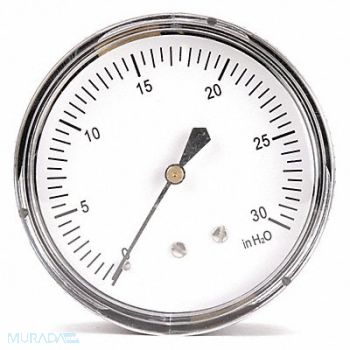 GRAINGER APPROVED G3998 Press Gauge Low Press Diaphragm 2-1/2 In, 18C801