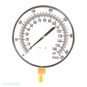 GRAINGER APPROVED G3999 Pressure Gauge Altitude 4-1/2 In, 18C812