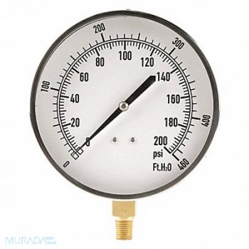GRAINGER APPROVED G3999 Pressure Gauge Altitude 4-1/2 In, 18C813