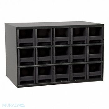 AKRO-MILS G2392 Bin Cab 15BlackDrwr Black 11 H BlackDrwr, 18D803