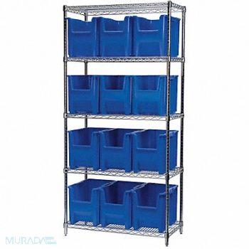 AKRO-MILS G3472 Bin Shlvng 18inx74inx36in Blue, 18D901