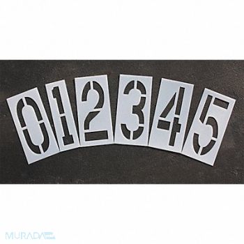 RAE Pavement Stencil 24 in Number Kit 1/16, 18E730