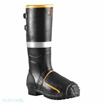 TINGLEY G3688 Rubber Boot Men s 15 Knee Black PR, 18F283