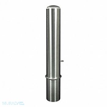 CALPIPE SECURITY BOLLARDS Bollard Removble 6 Dome Stainless Steel, 18F826