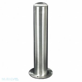 GRAINGER APPROVED Bollard 4 Dome Stainless Steel Natural, 18G056