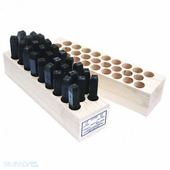 YOUNG BROS. STAMP WORKS Reversed Letter Set 1/2in H Reversed, 18G240