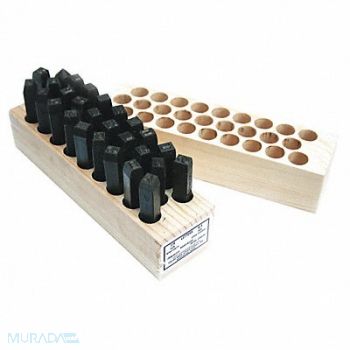 YOUNG BROS. STAMP WORKS Heavy Duty Letter Set 5/8in H Gothic, 18G337