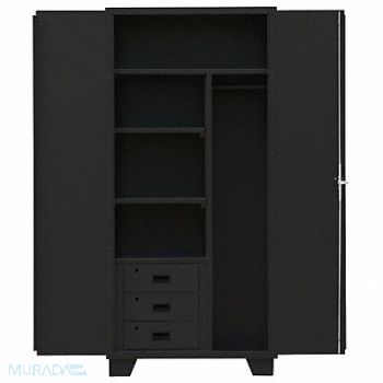 JAMCO Combo Wrdrb/Drawer Cab 78 H 36 W Black, 18H086