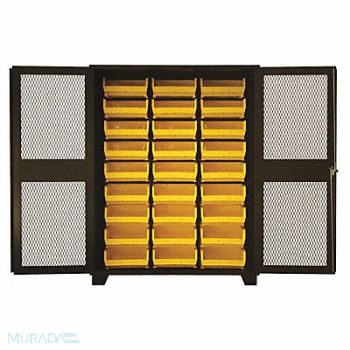 JAMCO Bin Cabinet Louvered 78 H 60 W 24 D, 18H108