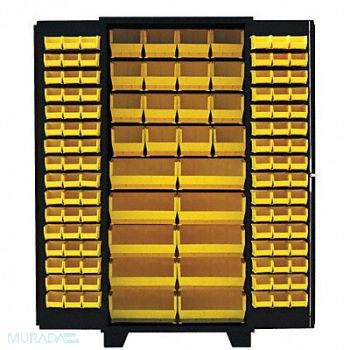 JAMCO Bin Cabinet Louvered 78 H 36 W 24 D, 18H127