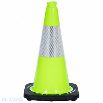 GRAINGER APPROVED Traffic Cone 3 lb Lime Cone Color, 53WN53