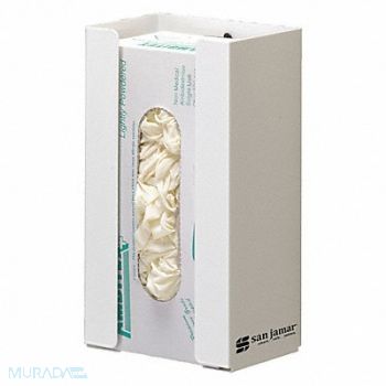 SAN JAMAR Disposable Glove Dispenser 1 Box Cap Wht, 191R76