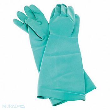 SAN JAMAR Dishwash Glove Nitrile 19 Grn S PR1, 191U29