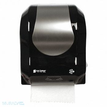 SAN JAMAR Towl Dspnsr Hand-Free Summit Blk/SS Look, 191V23