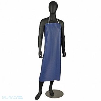 SAN JAMAR Dishwashing Apron Vinyl Blue 8mm, 191W72