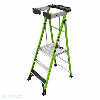 LITTLE GIANT Platform Stepladder 375 lb Cap. 3 ft H, 803J10