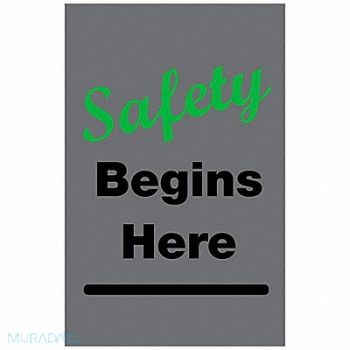 NOTRAX Safety Logo Entrance Mat Dark Gray 4x6ft, 5MDG7