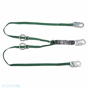 MSA Shock-Absorbing Lanyard Green, 197EH2