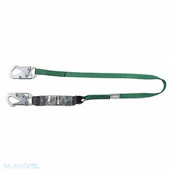 MSA Shock-Absorbing Lanyard Green, 197EJ9