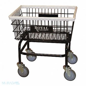 ROYAL BASKET TRUCKS Laundry Cart 3.4 cu ft No Hanger, 19D610