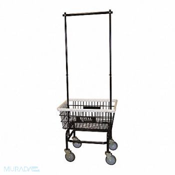 ROYAL BASKET TRUCKS Laundry Cart Black 3.4 cu ft., 19D611
