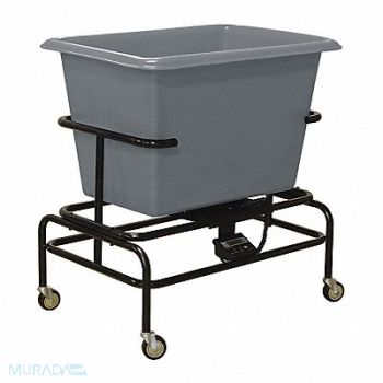 ROYAL BASKET TRUCKS Poly Scale Cart 6 Bu Gray, 19D628