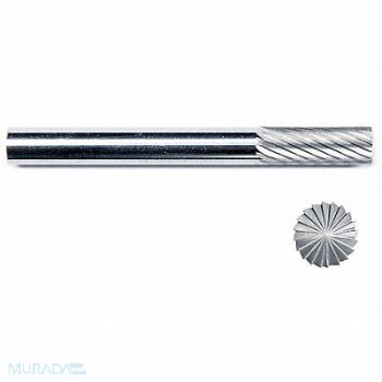 GRAINGER APPROVED Cylinder Bur SB Flat End 1/4 Carbide, 19D653