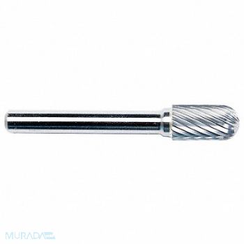 GRAINGER APPROVED Cylinder Bur SC Radius 1/2 Carbide, 19D668