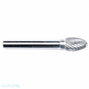 GRAINGER APPROVED Oval Bur SE Radius End 3/4 Carbide, 19D715