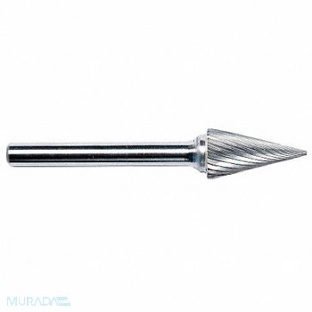 GRAINGER APPROVED Cone Bur Radius End 3/8 Carbide, 19D774