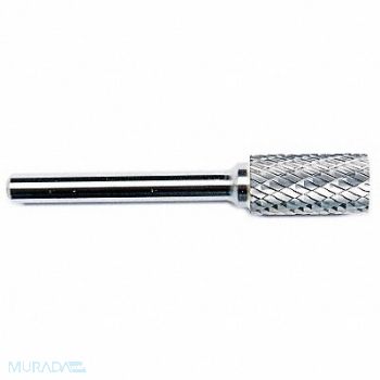 GRAINGER APPROVED Cylinder Bur SA Carbide 1/4 Double Cut, 19D806