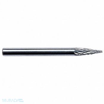 GRAINGER APPROVED Cone Bur Pointed End 1/4 Carbide, 19D901