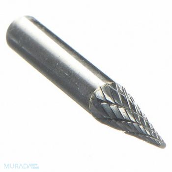 GRAINGER APPROVED Cone Bur Pointed End 1/4 Carbide, 19D902